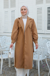 Bel Bağlamalı Trenç Vizon