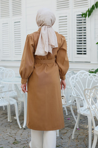 Bel Bağlamalı Trenç Vizon