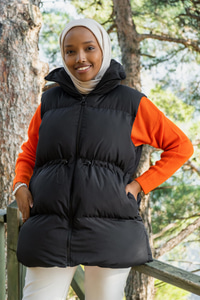 Uygun Fiyatlı BEL BUZGULU SISME YELEK SIYAH | Loccomoda.com 