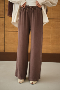 Bel Lastikli Bol Pantolon Kahverengi