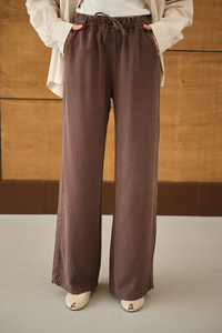 Bel Lastikli Bol Pantolon Kahverengi