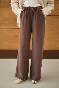 Bel Lastikli Bol Pantolon Kahverengi