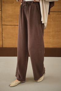 Bel Lastikli Bol Pantolon Kahverengi