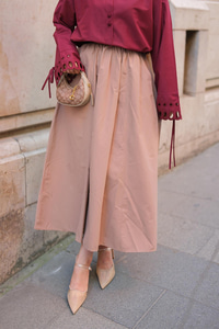 Bel Lastikli Etek Vizon