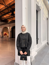 Bel Lastikli Pileli Regular Tül Etek İçlik Siyah