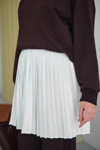 Bel Lastikli Pileli Regular Tül Etek İçlik Beyaz