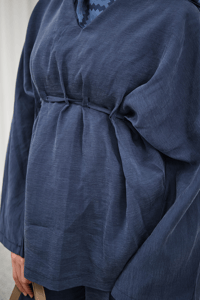 Beli Ayarlanabilir Büzgü Detay Takım Lacivert