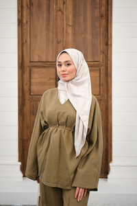 Beli Ayarlanabilir Büzgü Detay Takım Yağ Yeşil