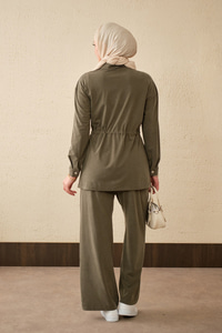 Beli Ayarlanabilir Tek Cepli Takım Haki Yeşil