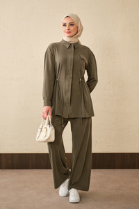 Beli Ayarlanabilir Tek Cepli Takım Haki Yeşil