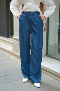 Beli Cırtılı Kot  Pantolon Koyu Mavi