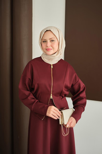 Beli Korse Detay Takım Bordo