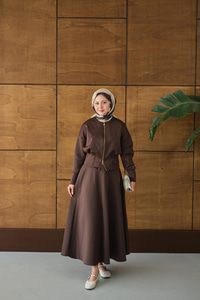 Beli Korse Detay Takım Kahverengi