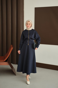 Beli Korse Detay Takım Lacivert