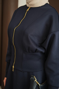 Beli Korse Detay Takım Lacivert