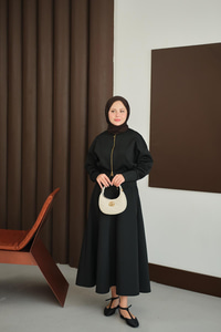 Beli Korse Detay Takım Siyah