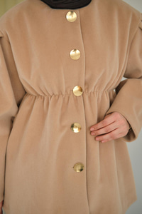 Beli Lastikli Angora Ceket Vizon