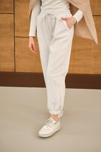 Beli Lastikli Eşofman Açık Gri