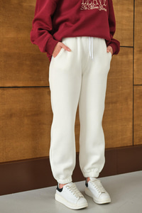 Beli Lastikli Eşofman Beyaz