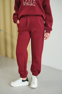 Beli Lastikli Eşofman Bordo