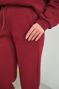 Beli Lastikli Eşofman Bordo