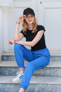 Beli Lastikli Eşofman Mavi