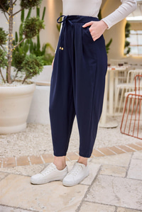 Beli Lastikli  Havuç Pantolon Lacivert