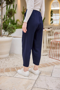 Beli Lastikli  Havuç Pantolon Lacivert