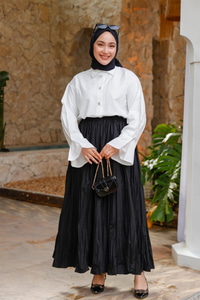 Beli Lastikli Kraş Etek Siyah