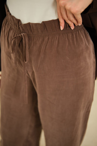 Beli Lastikli Pantolon Kahverengi