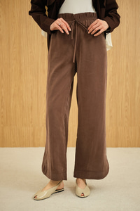 Beli Lastikli Pantolon Kahverengi