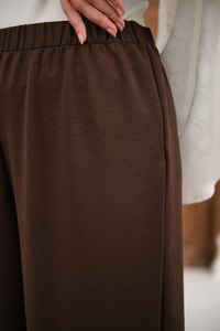 Beli Lastikli Pantolon Kahverengi