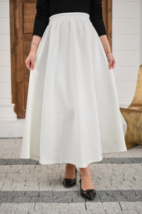 Beli Lastikli Scuba Etek Beyaz