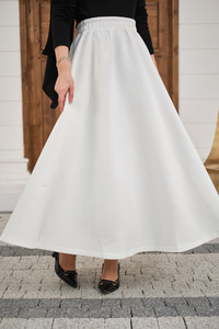 Beli Lastikli Scuba Etek Beyaz