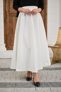 Beli Lastikli Scuba Etek Beyaz