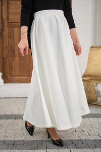 Beli Lastikli Scuba Etek Beyaz