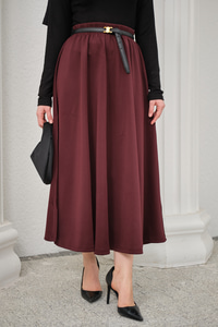 Beli Lastikli Scuba Etek Bordo