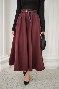 Beli Lastikli Scuba Etek Bordo