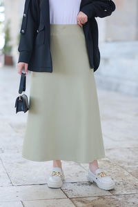 Beli Lastikli Scuba Etek Fıstık Yeşil