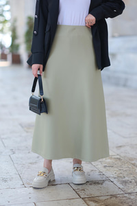 Beli Lastikli Scuba Etek Fıstık Yeşil