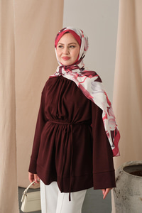 Beli Lastikli Tunik Bordo