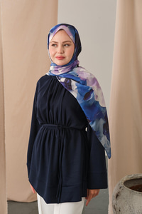 Beli Lastikli Tunik Lacivert