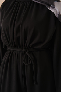 Beli Lastikli Tunik Siyah