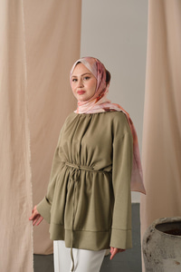 Beli Lastikli Tunik Yeşil