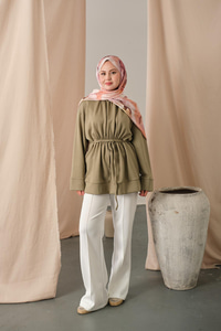 Beli Lastikli Tunik Yeşil