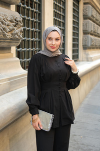 Beli Pens Detaylı Takım Siyah