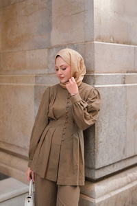 Beli Pens Detaylı Takım Yeşil