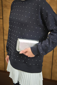 Beli Pileli Taşlı İkili Takım Füme