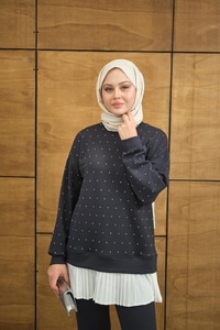 Beli Pileli Taşlı İkili Takım Füme