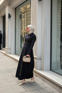 Bella Denim Elbise Koyu Mavi